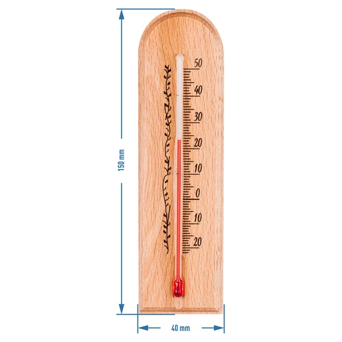 Termômetro de ambiente com padrão (-20°C a +50°C) 15cm - 3