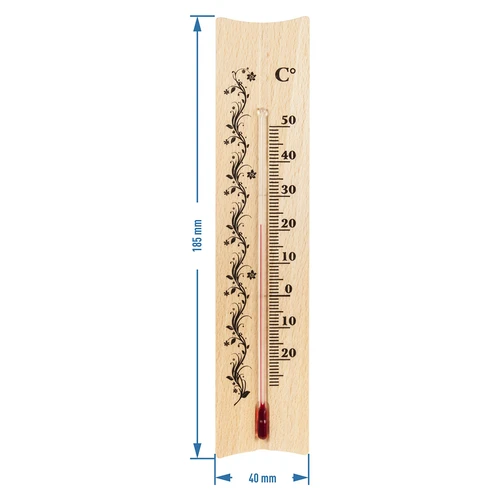 Termômetro de ambiente com padrão (-20°C a +50°C) 18cm - 2