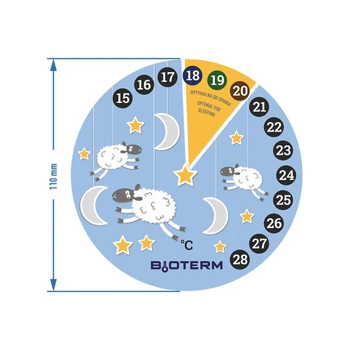 Termómetro de ambiente, de cristais líquidos, infantil Ø 11 cm - 2