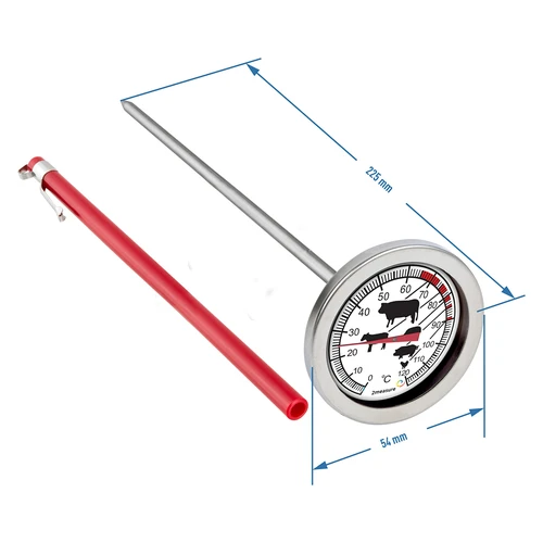 Termômetro de cozinha com gráfico (0°C a +120°C) 21,0cm - 2