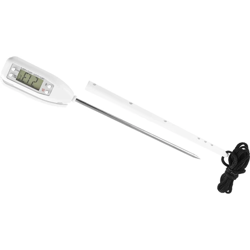 Termômetro de cozinha eletrônico (-50°C a +300°C) com estojo, branco  - 1 
