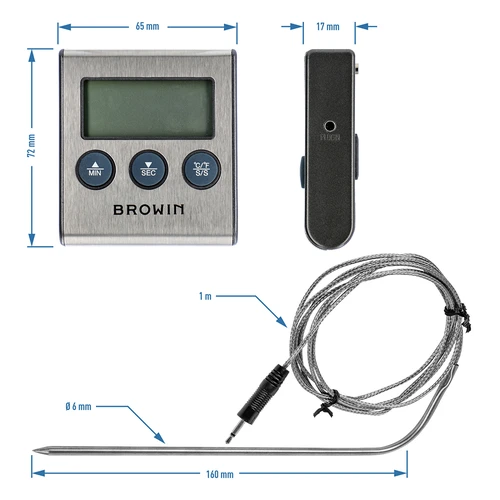 Termómetro de cozinha eletrónico com sonda (0°C a 250°C) - 9