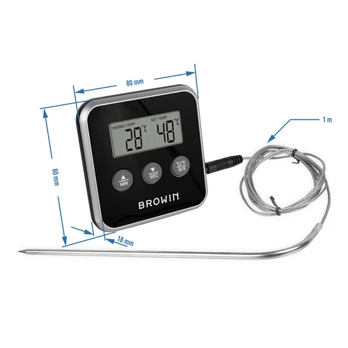 Termómetro de cozinha eletrónico com sonda (0°C a 250°C) sortido - 4