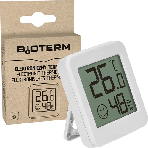 Termômetro eletrônico com indicador de conforto, branco - 7