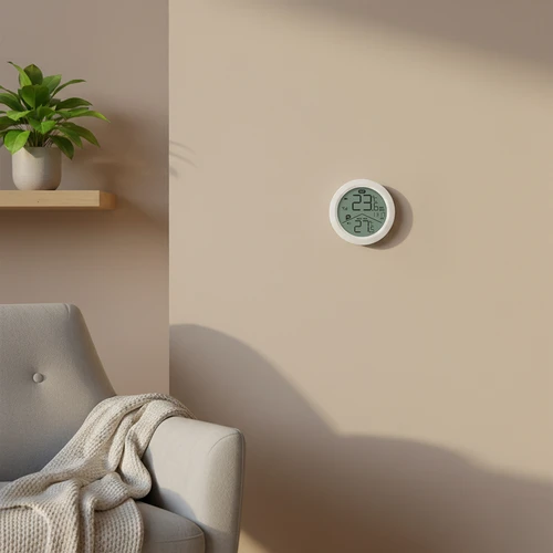 Termómetro eletrónico da Soens - com sensor externo, redondo branco - 8