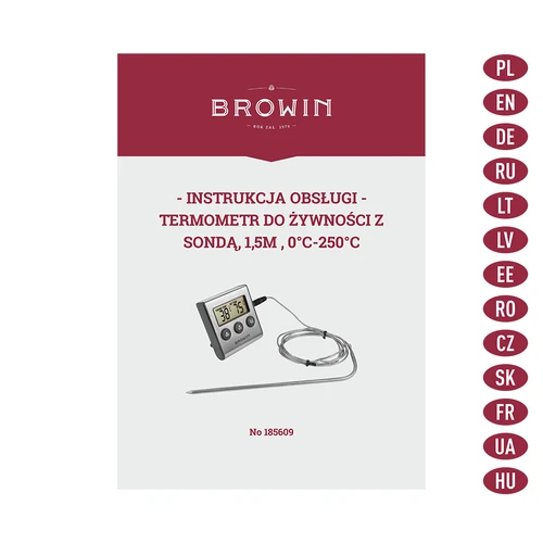 Termômetro eletrônico de cozinha com sonda (0°C a 250°C) - 10