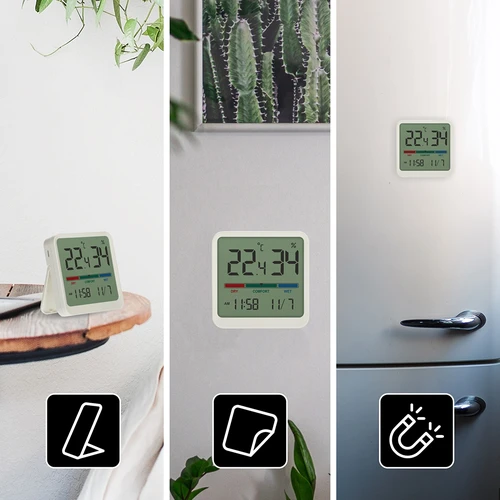 Termómetro eletrónico de interior, branco - 12