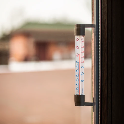 Termómetro exterior com escala transparente (-70°C a +50°C) 23 cm, sortido - 5