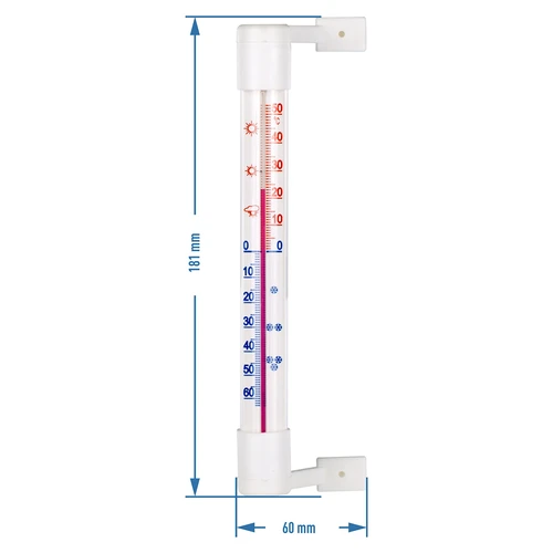 Termômetro externo branco (-50°C a +50°C) 18cm - 3