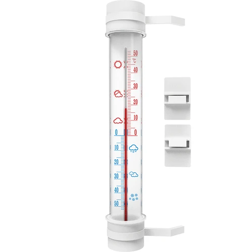 Termômetro externo branco (-50°C a +50°C) 27cm  - 1 