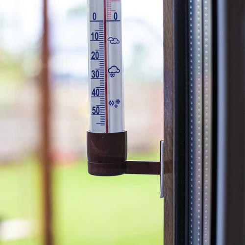Termômetro externo marrom (-60°C a +50°C) 23cm - 4