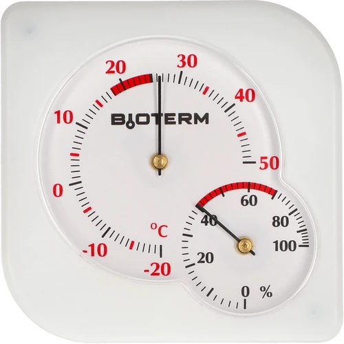 Termômetro interno bimetálico com higrômetro (-20 a +50°C), branco  - 1 