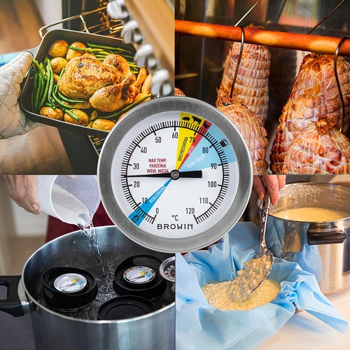 Termómetro para cozedor de fiambre 1,5 kg e 3 kg (0 °C a +120 °C) 12,5 cm - 6