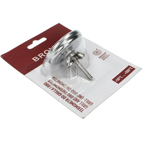 Termómetro para grelhador e BBQ, de 50 a +500°C, bimetálico, 5,3cm - 4