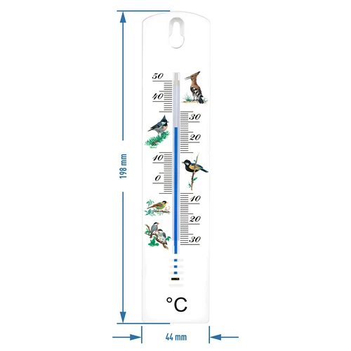 Termómetro universal com ilustração - Pássaros (-30°C a +50°C) 20 cm - 2
