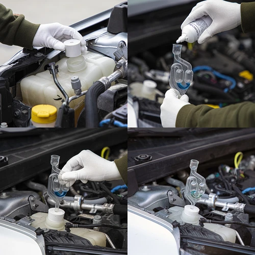 Testador da junta da cabeça do motor - 6 adaptadores, 100 ml de líquido reagente - 5