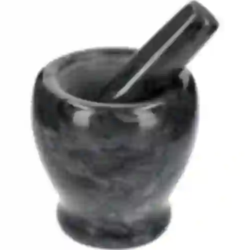 Almofariz de cozinha de mármore, preto, diâmetro 10,5 cm