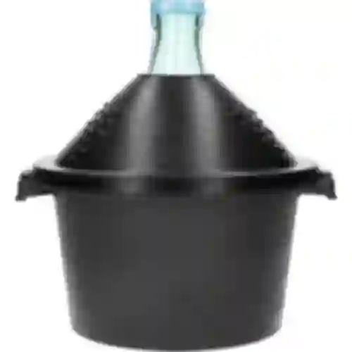 Balão de vidro para vinho 5 L - com cesto de plástico