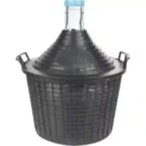 Balão para vinho 10 L em cesto de plástico