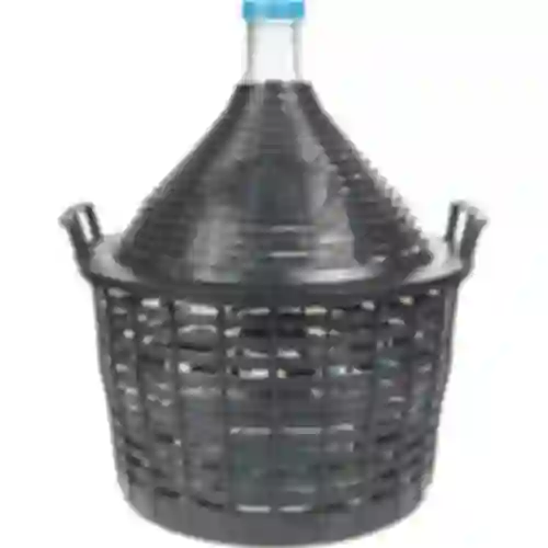 Balão para vinho 20 L em cesto de plástico