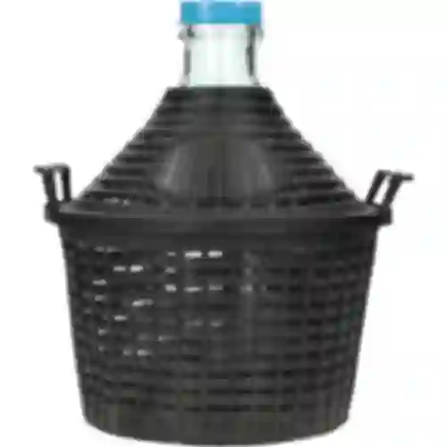 Balão para vinho 5L em cesto de plástico