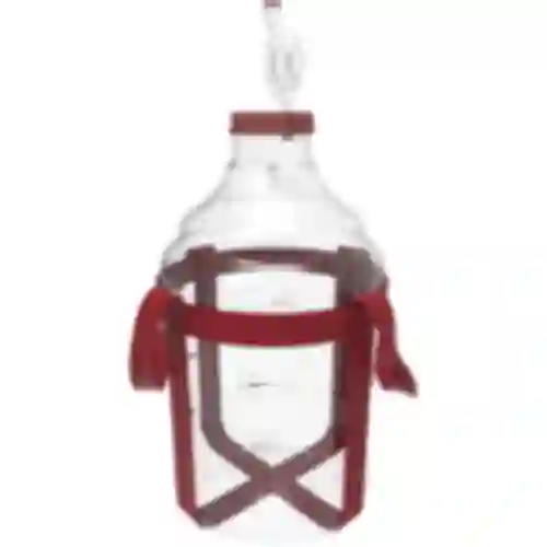 Balão para vinho leve, inquebrável, com alças, 25 L