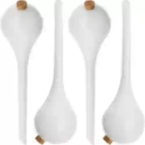 Bolas de irrigação para plantas, brancas translúcidas com rolha, 400ml, 4 peças