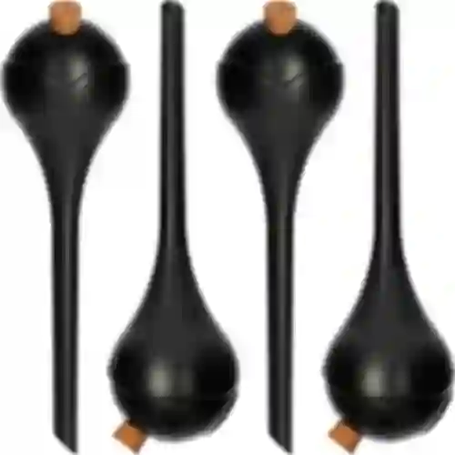 Bolas de irrigação para plantas, pretas foscas, com rolha, 400ml, 4 peças