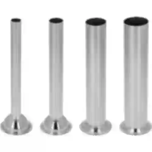 Conjunto de funis de aço inoxidável para enchidos verticais Browin de 3, 5, 7 L, 4 peças