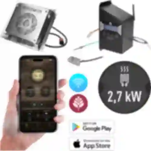 Conjunto de módulos com controlador Wi-Fi - dragON IQ 2,7 kW, para defumadores de jardim