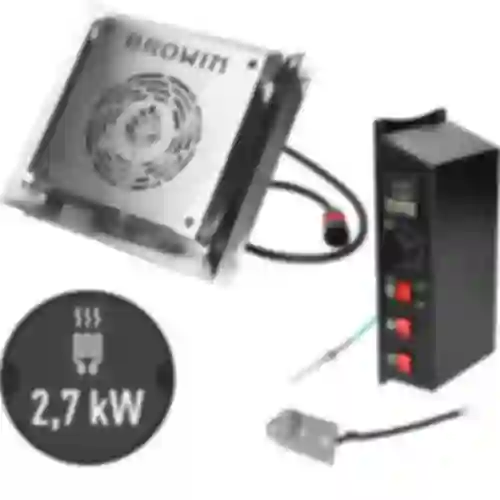 Conjunto de módulos com termostato digital - dragON 2,7 kW, para defumadores de jardim
