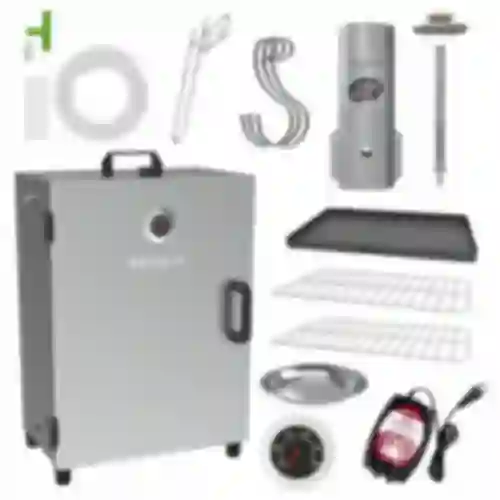 Conjunto defumador elétrico com gerador de fumaça