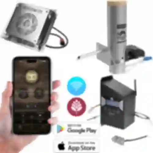 Conjunto dragON para defumador - módulos IQ com Wi-Fi e gerador de fumaça JET 2 LONG com cinzeiro