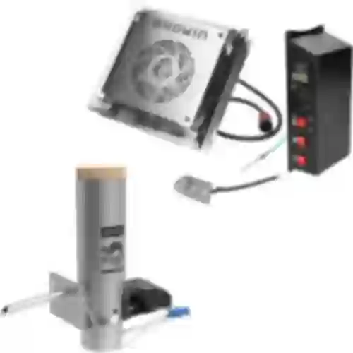 Conjunto dragON para defumadores - módulos elétricos com controlador digital e gerador de fumaça JET 2 LONG