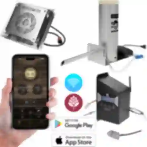 Conjunto dragON para defumadores - módulos IQ com Wi-Fi e gerador de fumaça JET 1 LONG