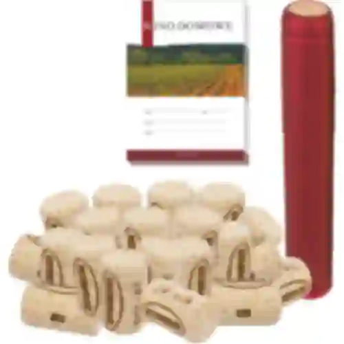 Conjunto: rolhas+etiquetas+cápsulas - 20pcs