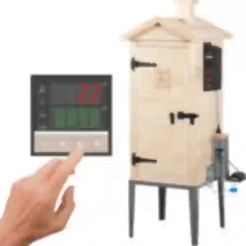 Defumador de jardim de madeira 200 L – dragON Wood 100E com módulo de aquecimento elétrico e controlador
