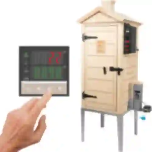 Defumador elétrico dragON PLYWOOD NATURE 100E com módulo de aquecimento elétrico e controlador