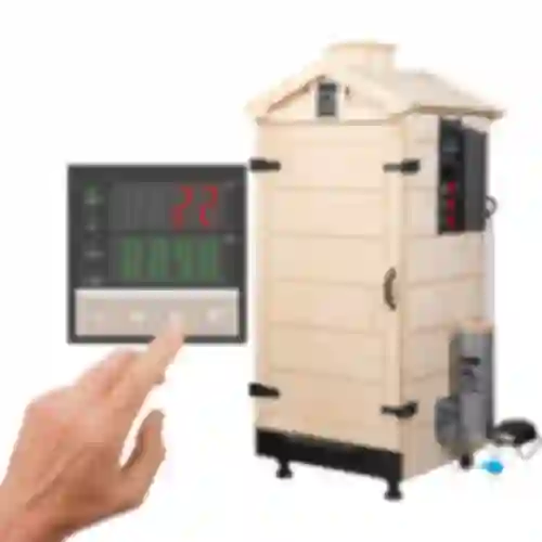 Defumador sem moldura dragON PLYWOOD NATURE com controlador digital, 200L