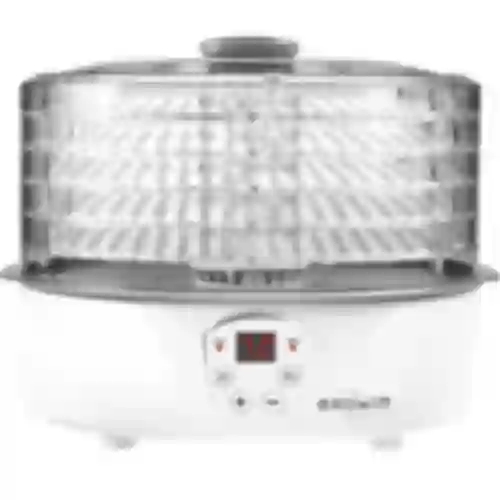 Desidratador para cogumelos, frutas, vegetais e ervas com regulação de temperatura, 240W, transparente