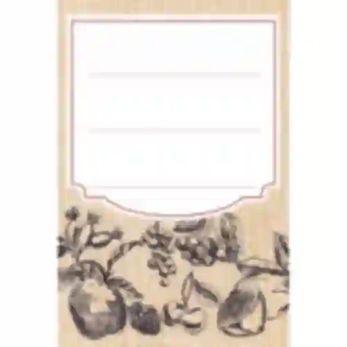 Etiquetas autoadesivas 60 x 90 mm para garrafas, potes frutas esboço - 20 unid.