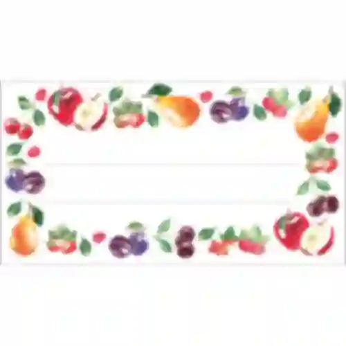 Etiquetas autoadesivas padrão frutas 85/45 mm - 20 unid.