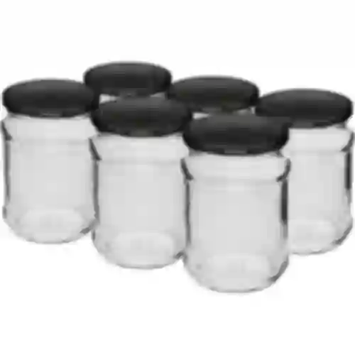 Frasco 250 ml fi 66/4 tampa preta - 6 unid.