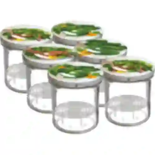 Frasco 350 ml com tampa e prensa - 6 unid.