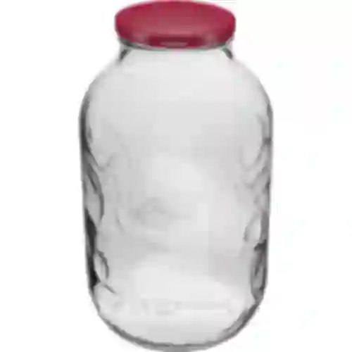 Frasco 5L com ornamento tampa bordô fi 100