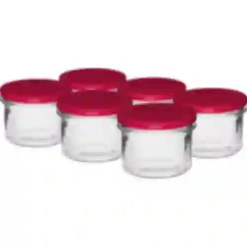 Frasco simples 235 ml (fi82) com tampa bordô 6 unid.