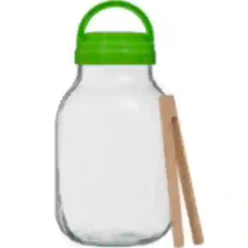 Frasco TO 4 L com tampa de plástico + pinças fi 100