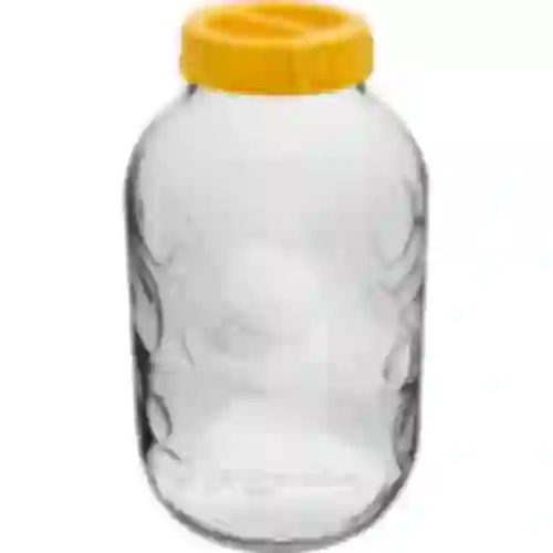 Frasco TO 5 L e tampa de plástico fi 100, com alça