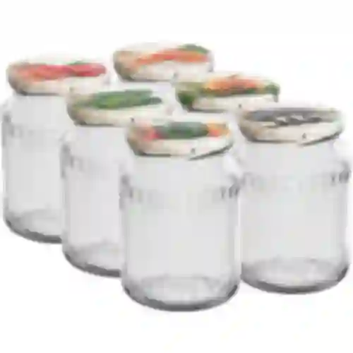 Frasco TO 720 ml com tampa colorida fi 82/6 - 6 peças