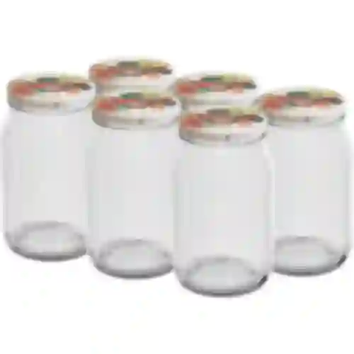 Frasco TO 900 ml com tampa colorida fi82/6 - 6 unid.